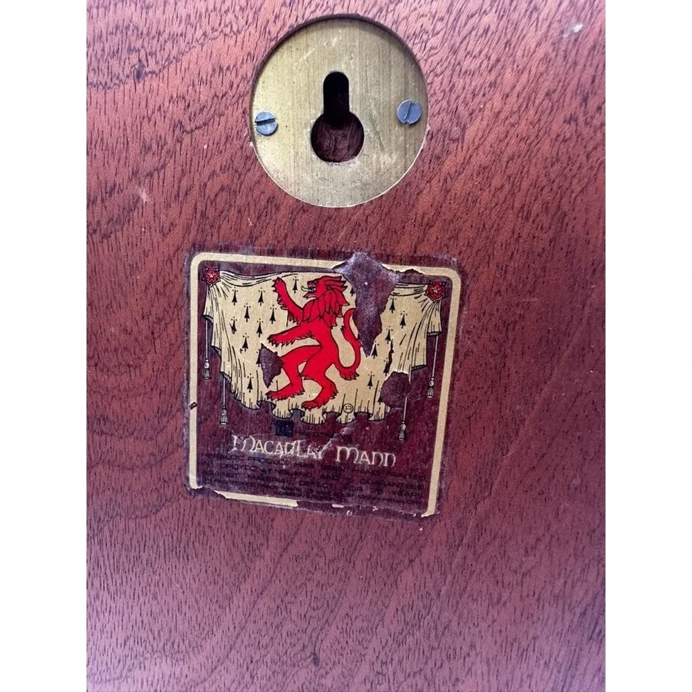 Macaulay Mann Kocher Family Coat of Arms Heraldic Wooden Shield Wall Plaque